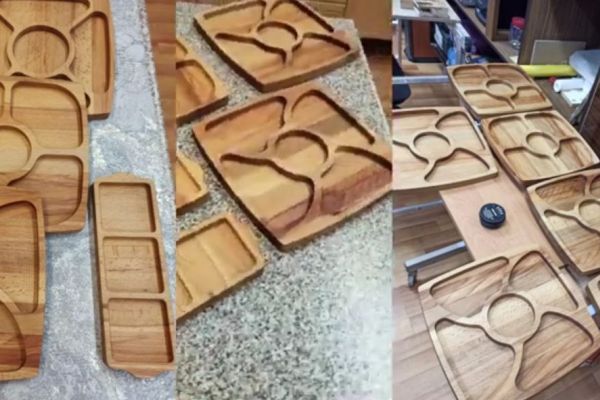 дерев'яні підноси 3д обробка на фрезері